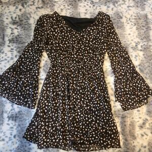 Black and white floral dress